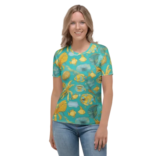 Sunlit Shoals on a Women's Crew Neck T-Shirt