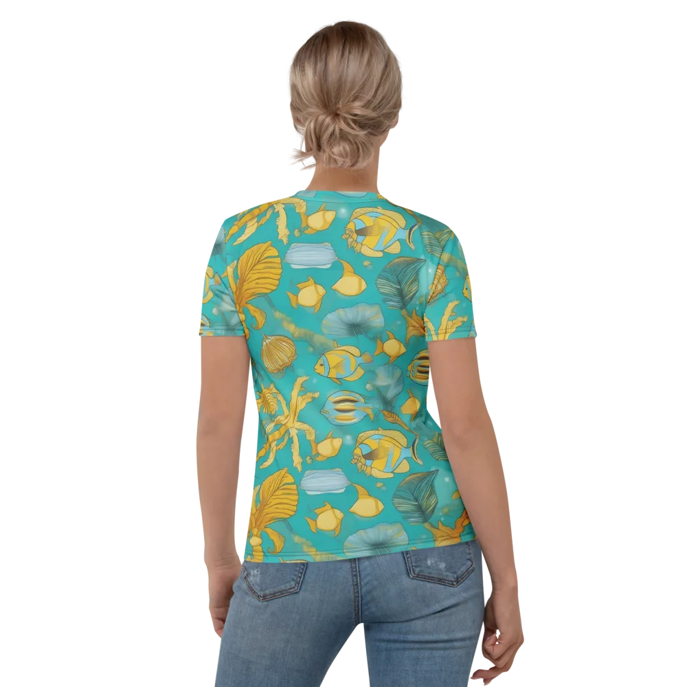 Sunlit Shoals on Women's Crew Neck T-Shirt — Back