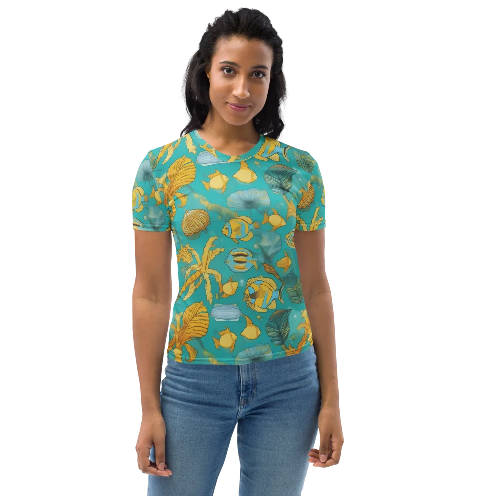 Sunlit Shoals on Women's Crew Neck T-Shirt — Front
