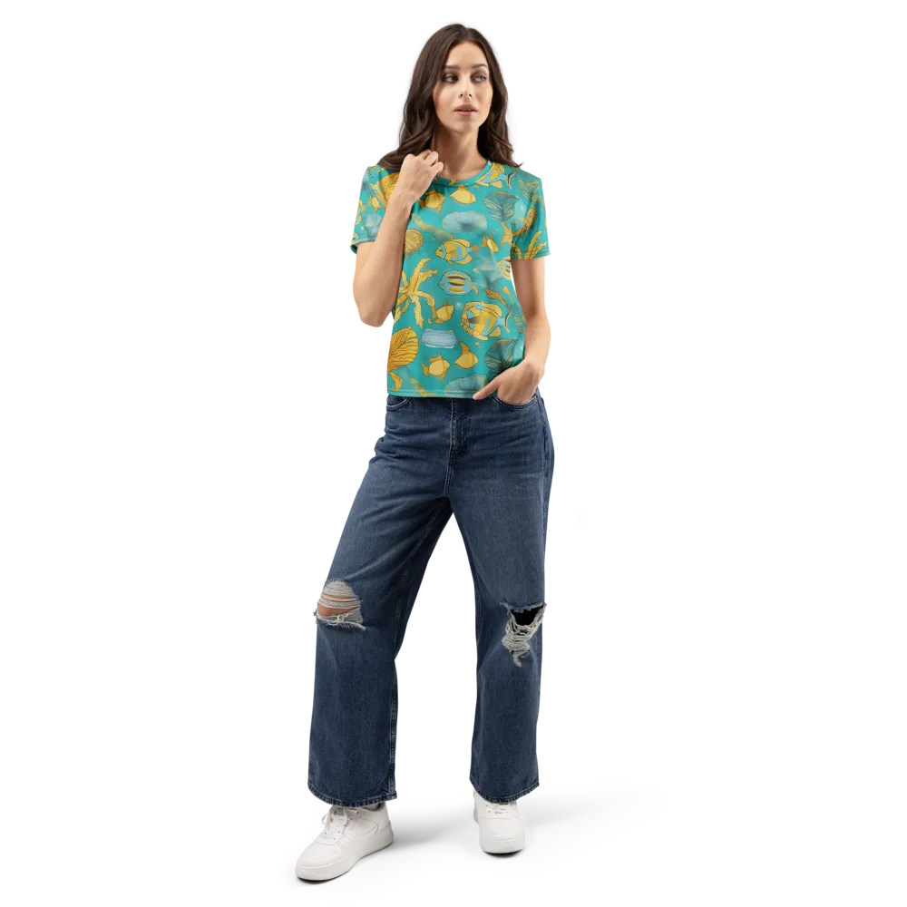 Sunlit Shoals on Women's Crew Neck T-Shirt — Front