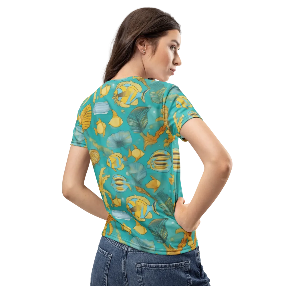 Sunlit Shoals on Women's Crew Neck T-Shirt — Back