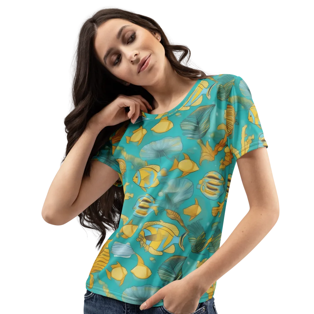 Sunlit Shoals on Women's Crew Neck T-Shirt — Left Front
