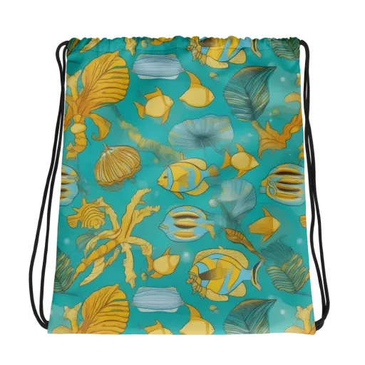 Sunlit Shoals on a Drawstring Bag