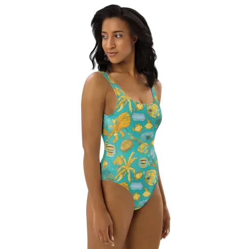 Sunlit Shoals on a One-Piece Swimsuit