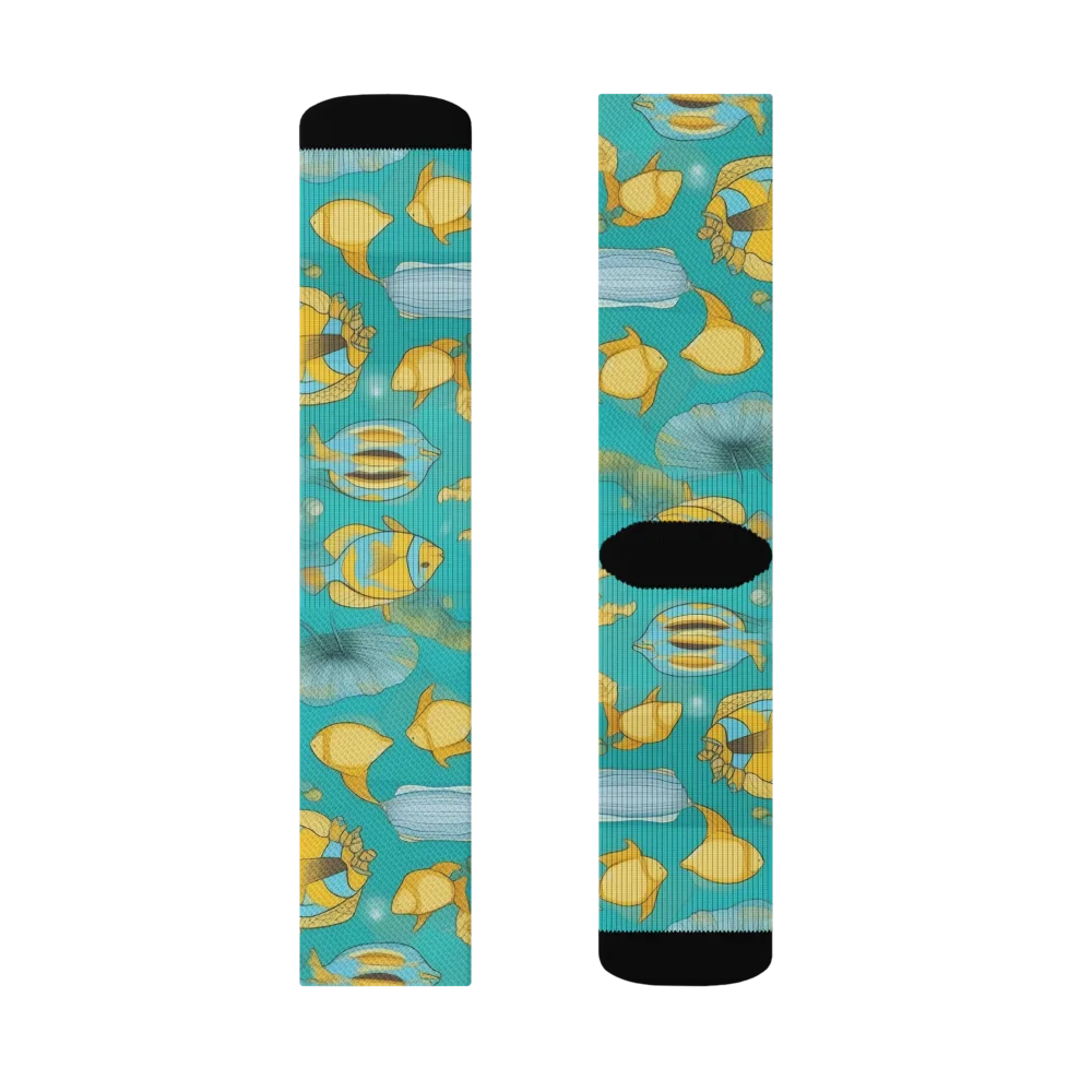Sunlit Shoals on Socks — Left Sock