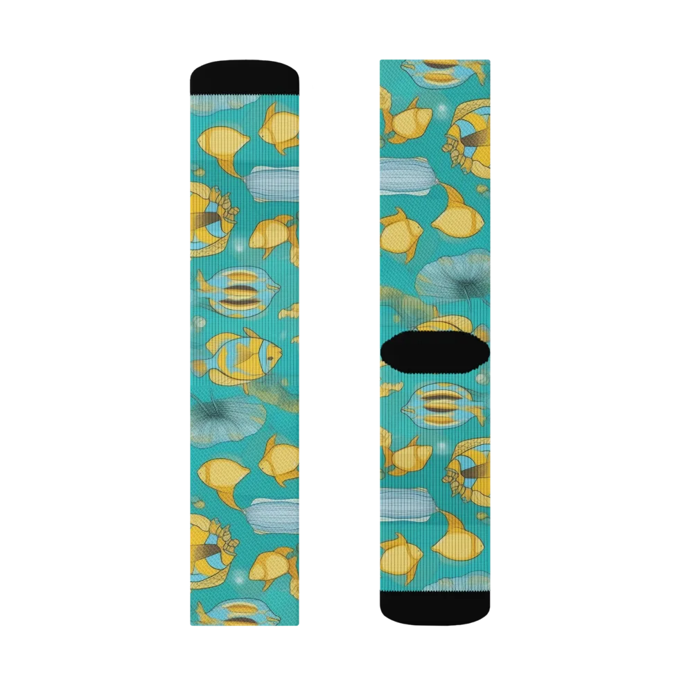 Sunlit Shoals on Socks — Right Sock
