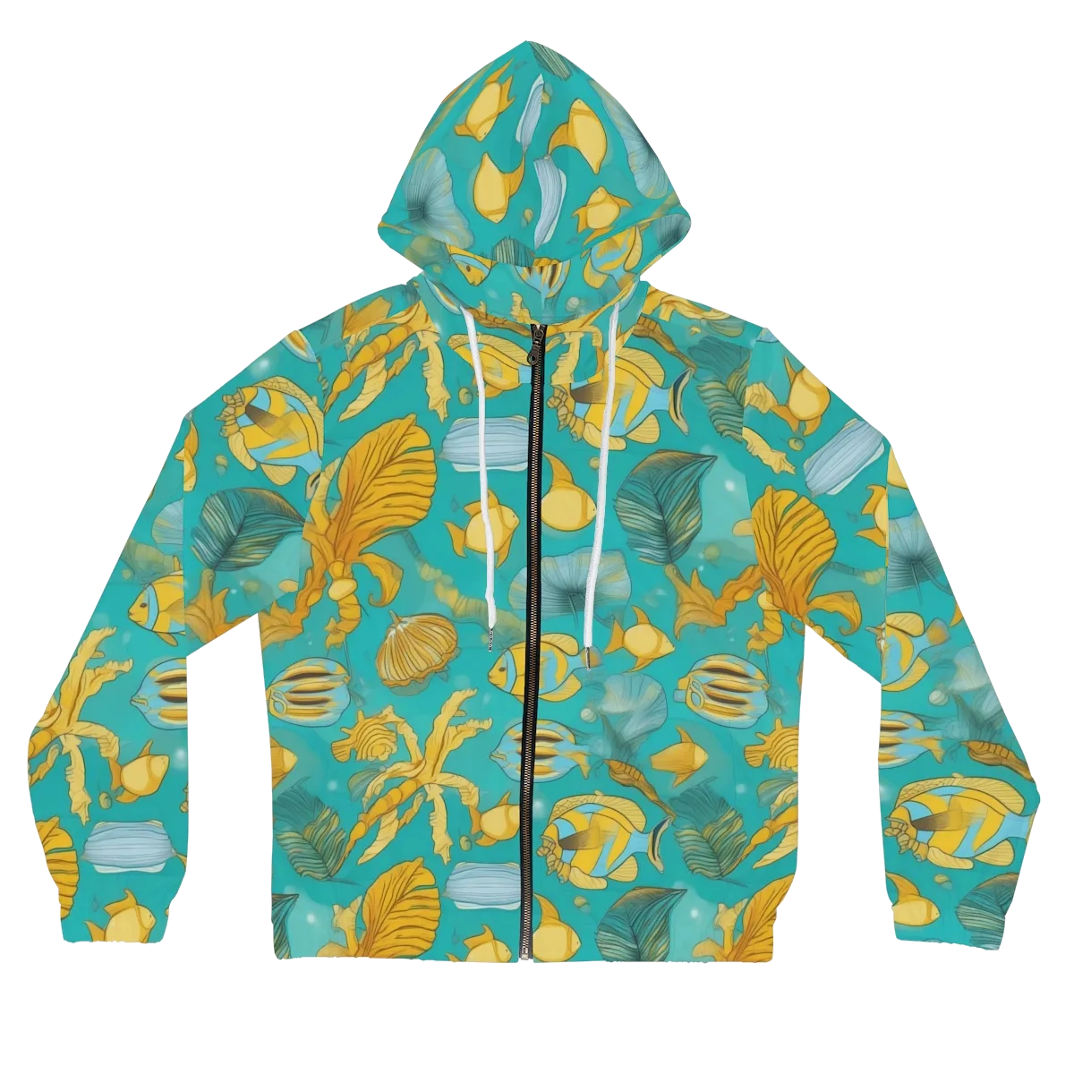 Sunlit Shoals on Women's Full-Zip Hoodie — Front