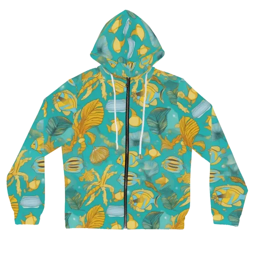 Sunlit Shoals on a Women's Full-Zip Hoodie