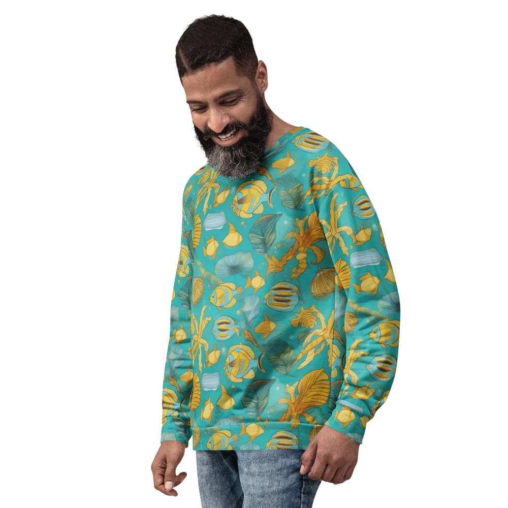 Sunlit Shoals on Sweatshirt — Left Front