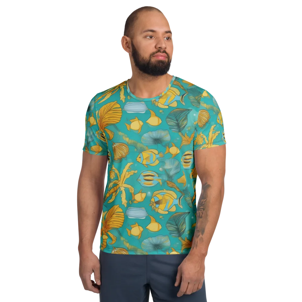 Sunlit Shoals on Men's Athletic T-Shirt — Front