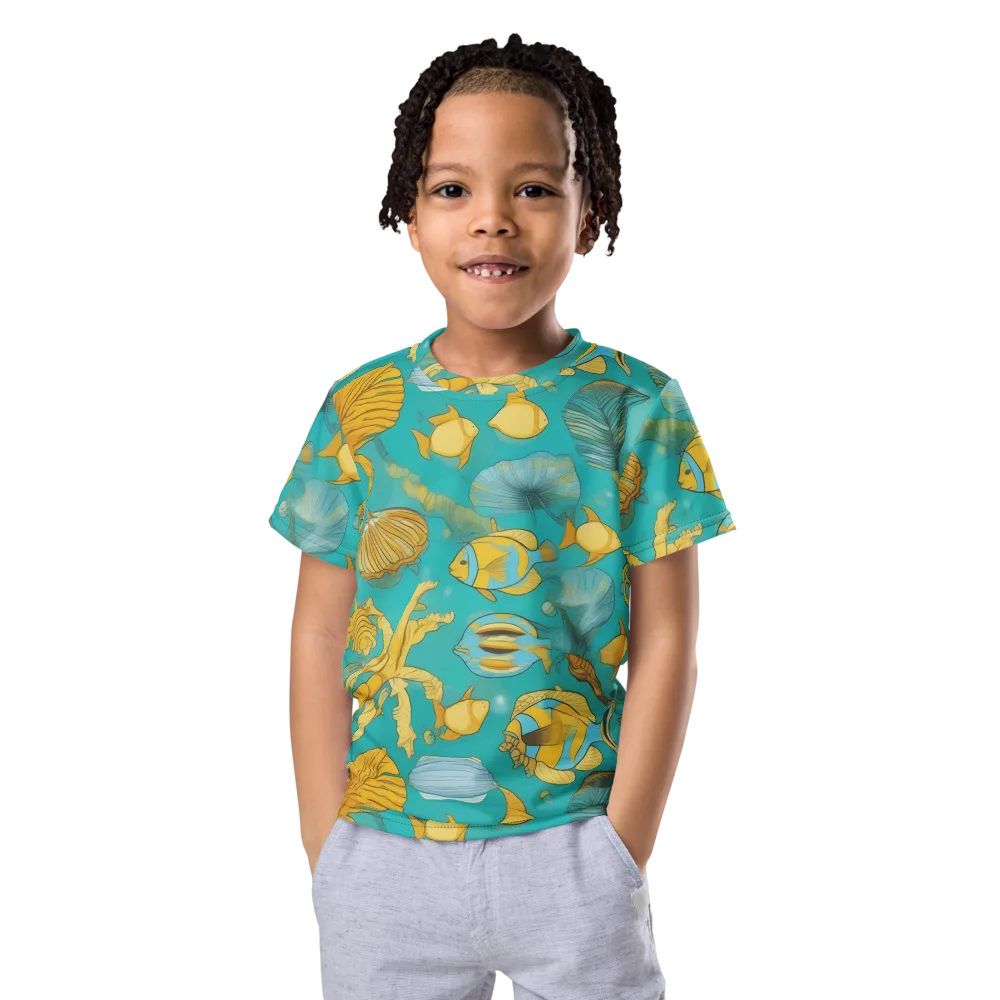 Sunlit Shoals on Kids Crew Neck T-Shirt — Front