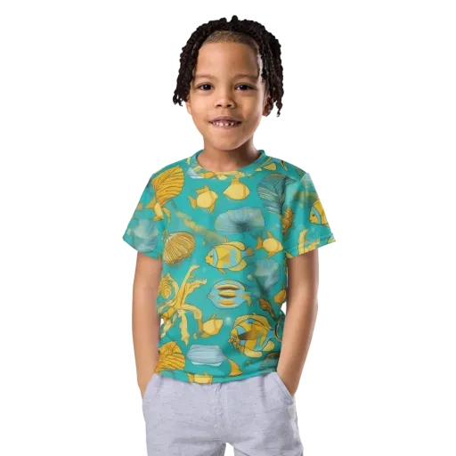 Sunlit Shoals on a Kids Crew Neck T-Shirt