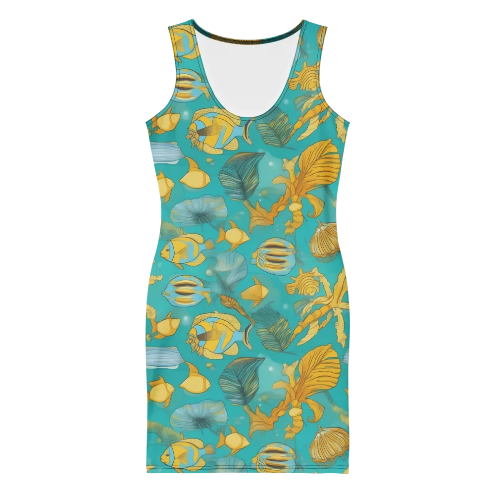 Sunlit Shoals on Bodycon Dress — Front