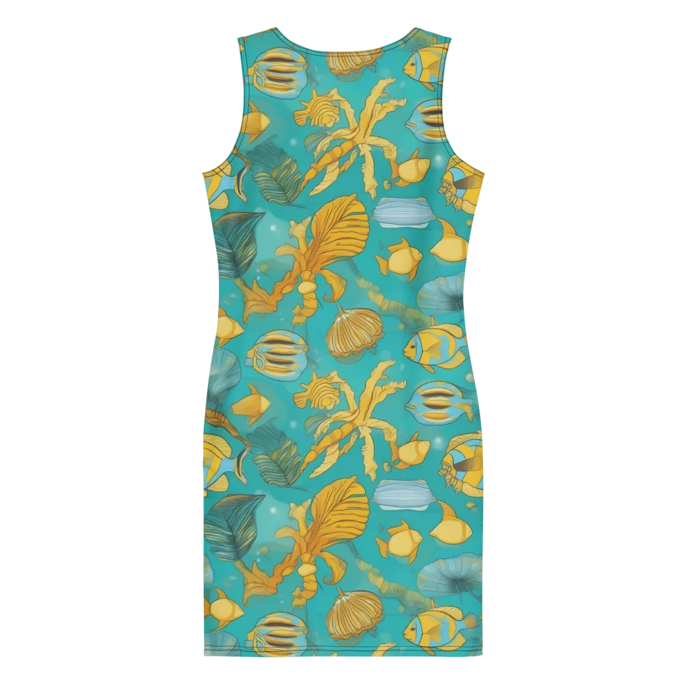 Sunlit Shoals on Bodycon Dress — Back
