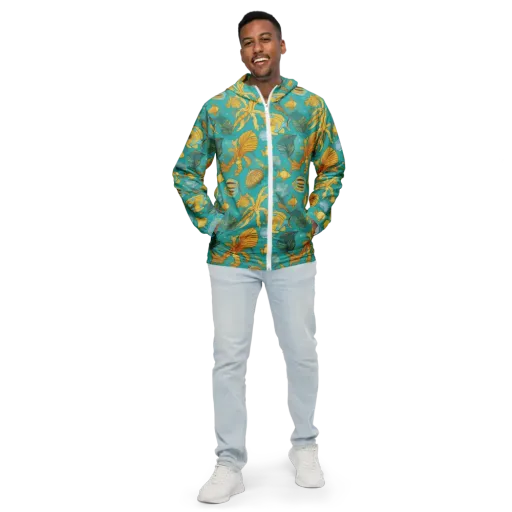 Sunlit Shoals on a Men's Windbreaker