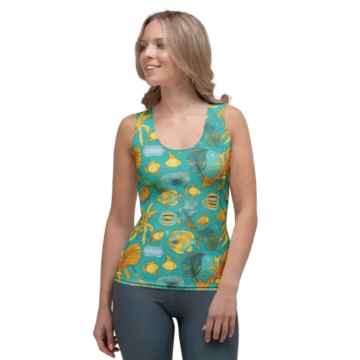 Sunlit Shoals on a Women's Tank Top