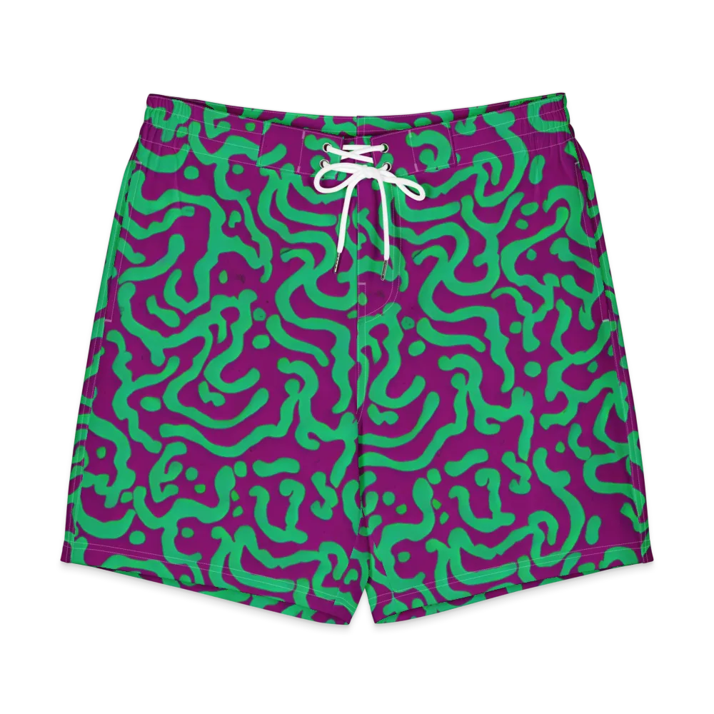 Ultraviolet Drift on Men's Board Shorts — Front