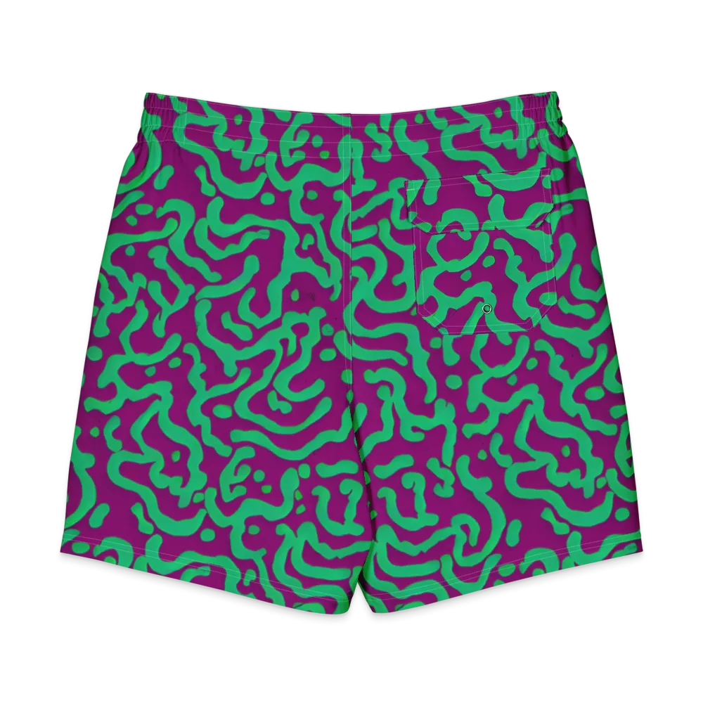 Ultraviolet Drift on Men's Board Shorts — Back