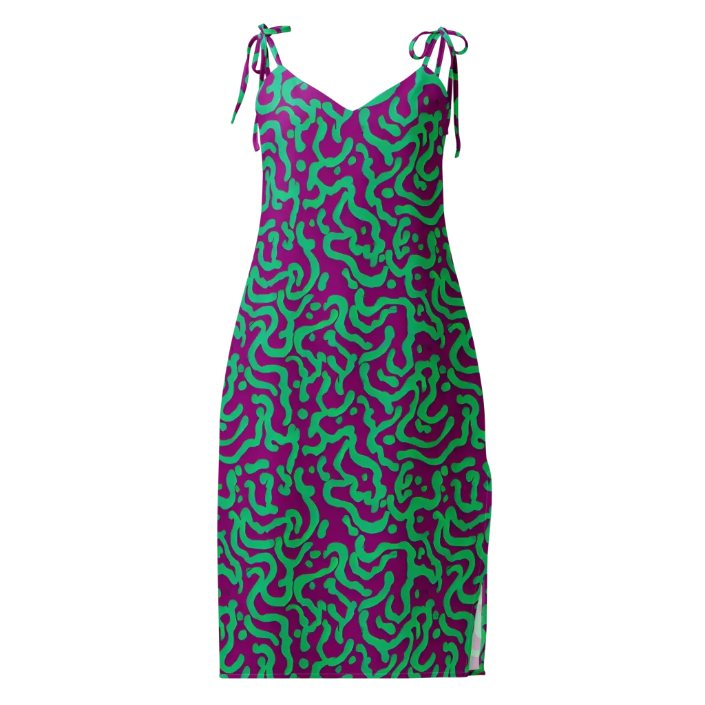 Ultraviolet Drift on Slip Dress — Front