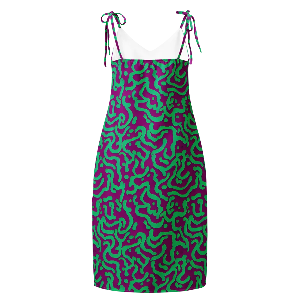 Ultraviolet Drift on Slip Dress — Back