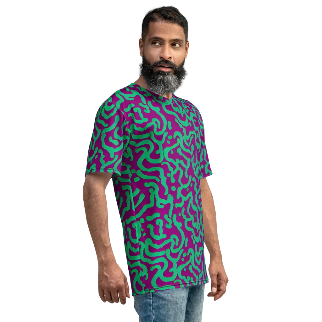 Ultraviolet Drift on Men's Crew Neck T-Shirt — Right