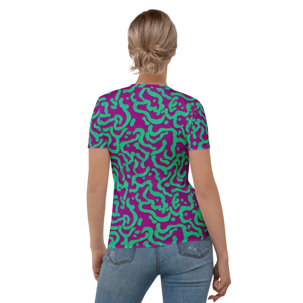 Ultraviolet Drift on Women's Crew Neck T-Shirt — Back