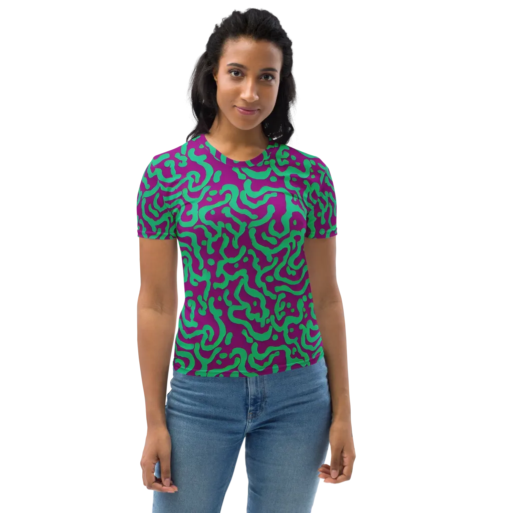 Ultraviolet Drift on Women's Crew Neck T-Shirt — Front