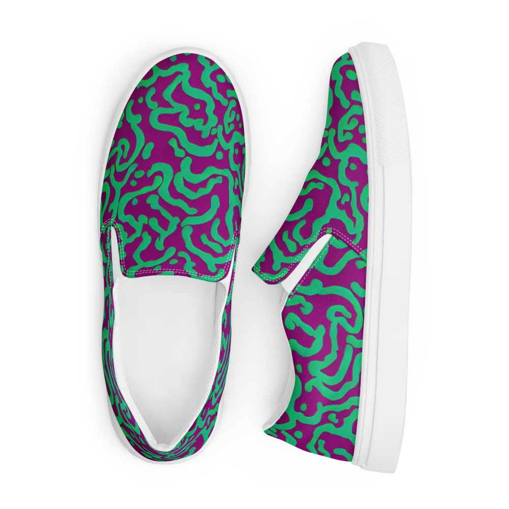Ultraviolet Drift on Men's Slip-On Canvas Shoes — Front