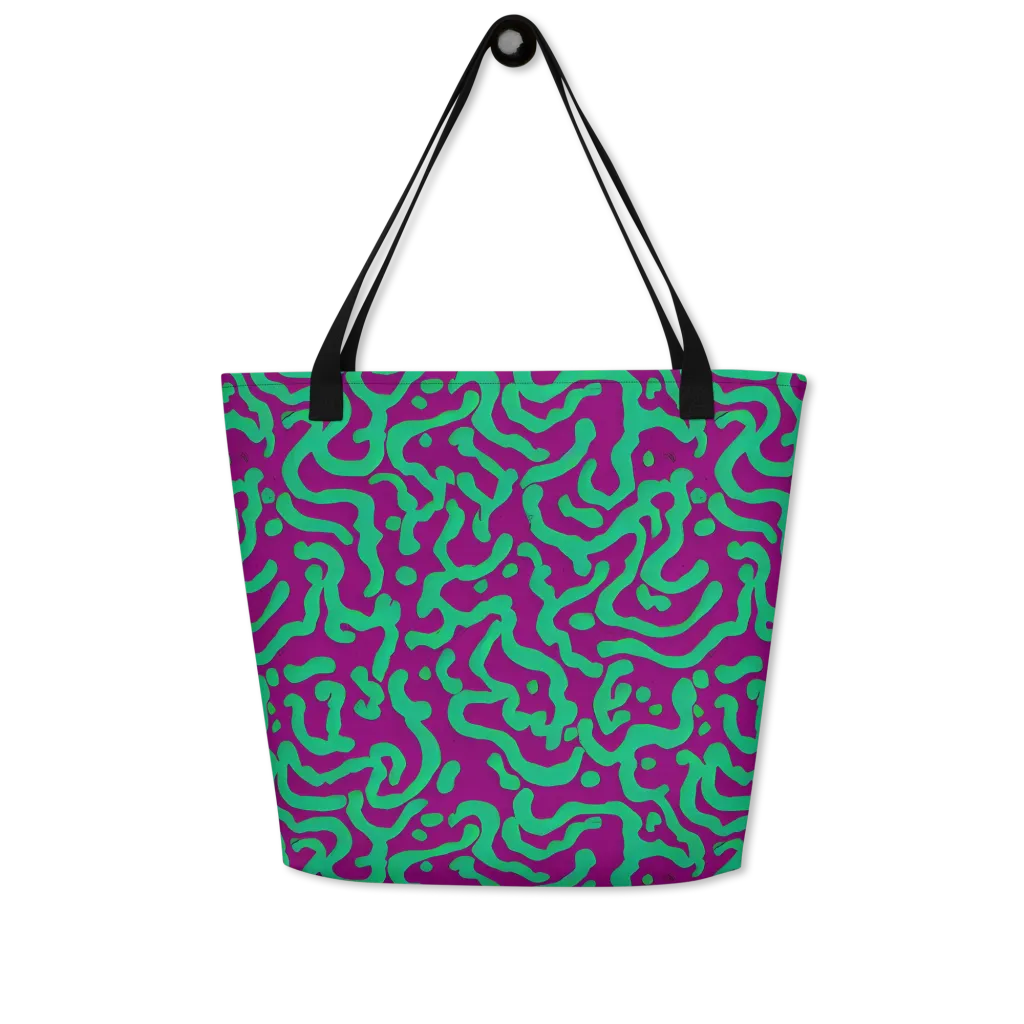 Ultraviolet Drift on Large Tote Bag W/ Pocket — Front