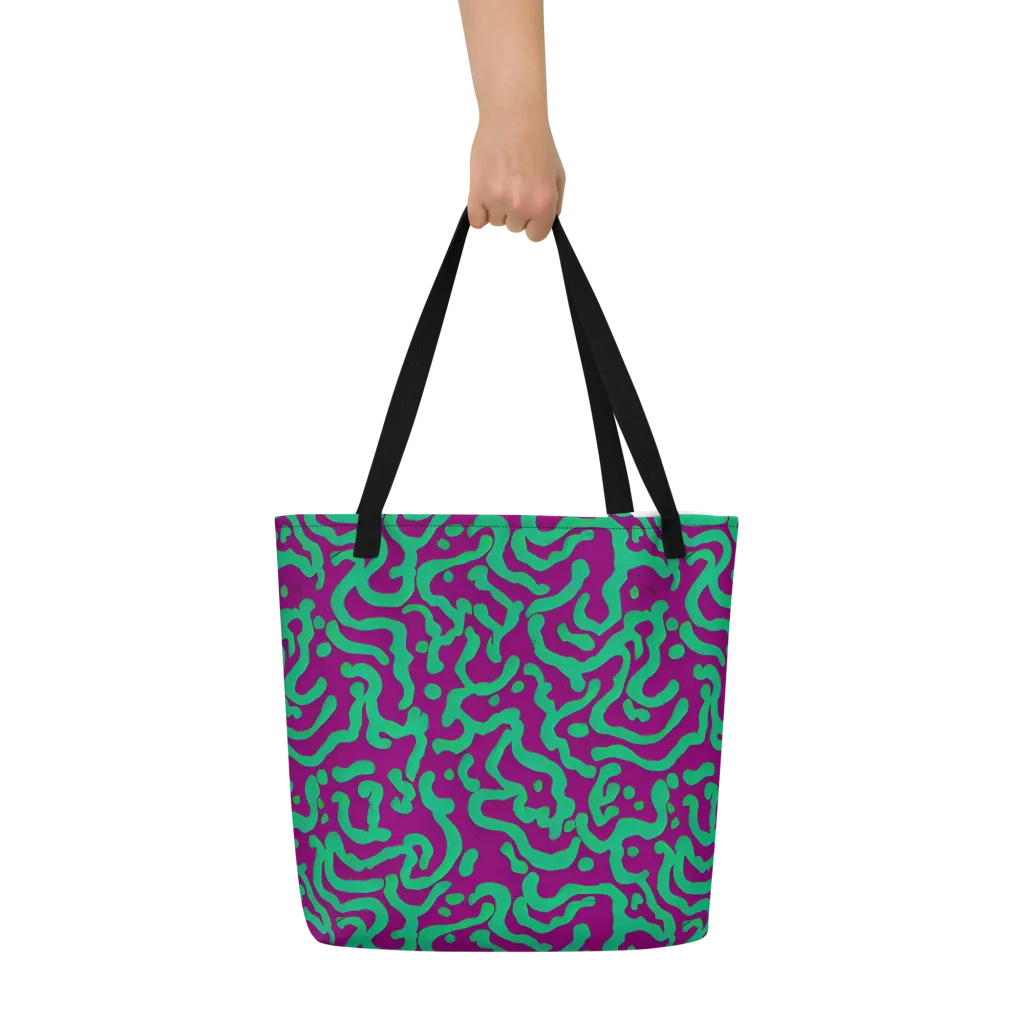 Ultraviolet Drift on Large Tote Bag W/ Pocket — Front