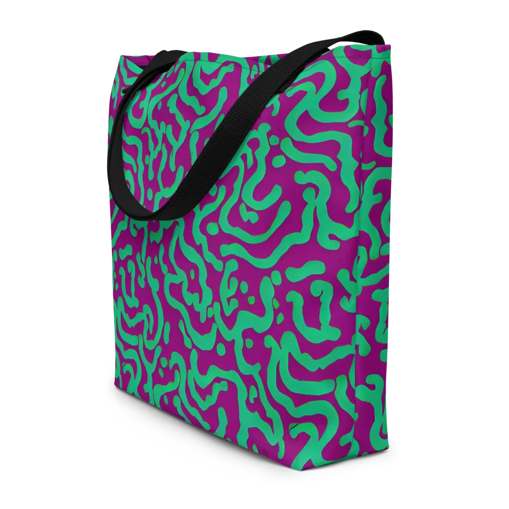 Ultraviolet Drift on Large Tote Bag W/ Pocket — Front