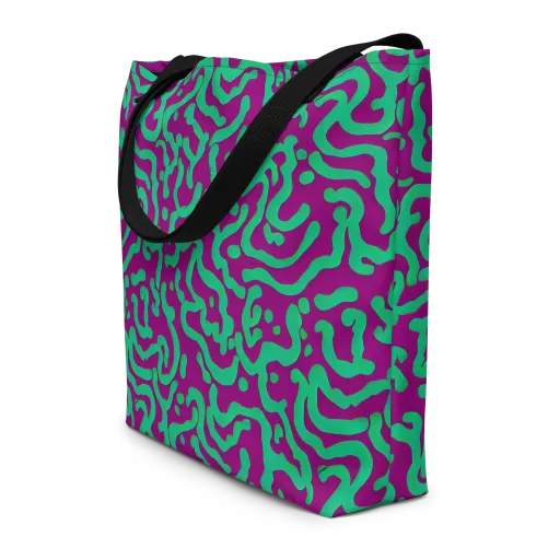 Ultraviolet Drift on a Large Tote Bag W/ Pocket