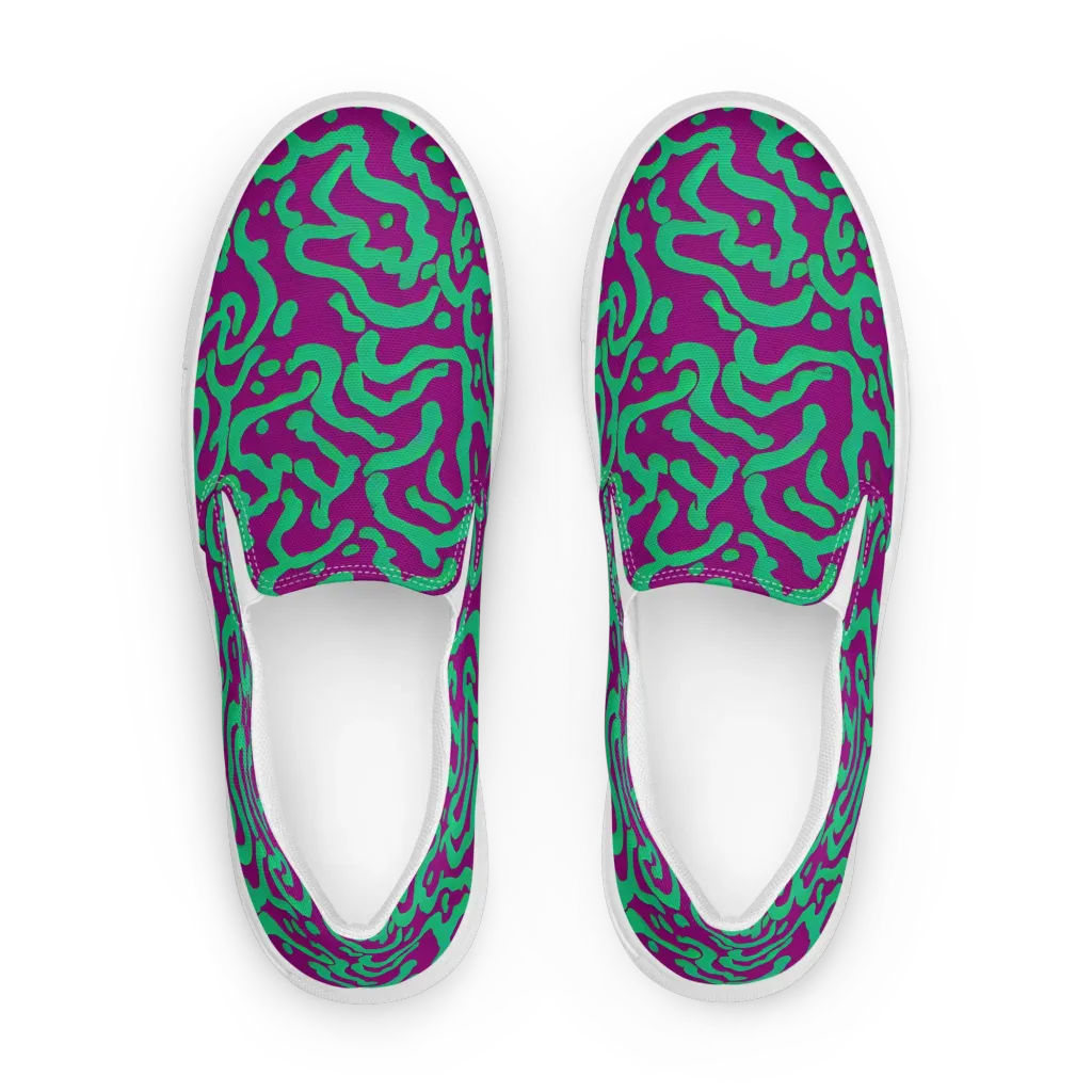 Ultraviolet Drift on Women's Slip-On Canvas Shoes — Front