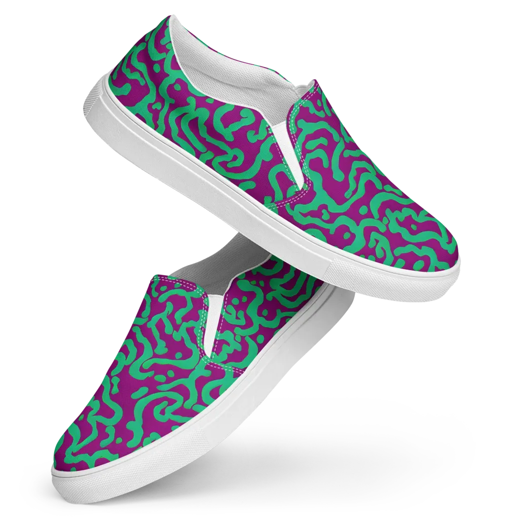 Ultraviolet Drift on Women's Slip-On Canvas Shoes — Front