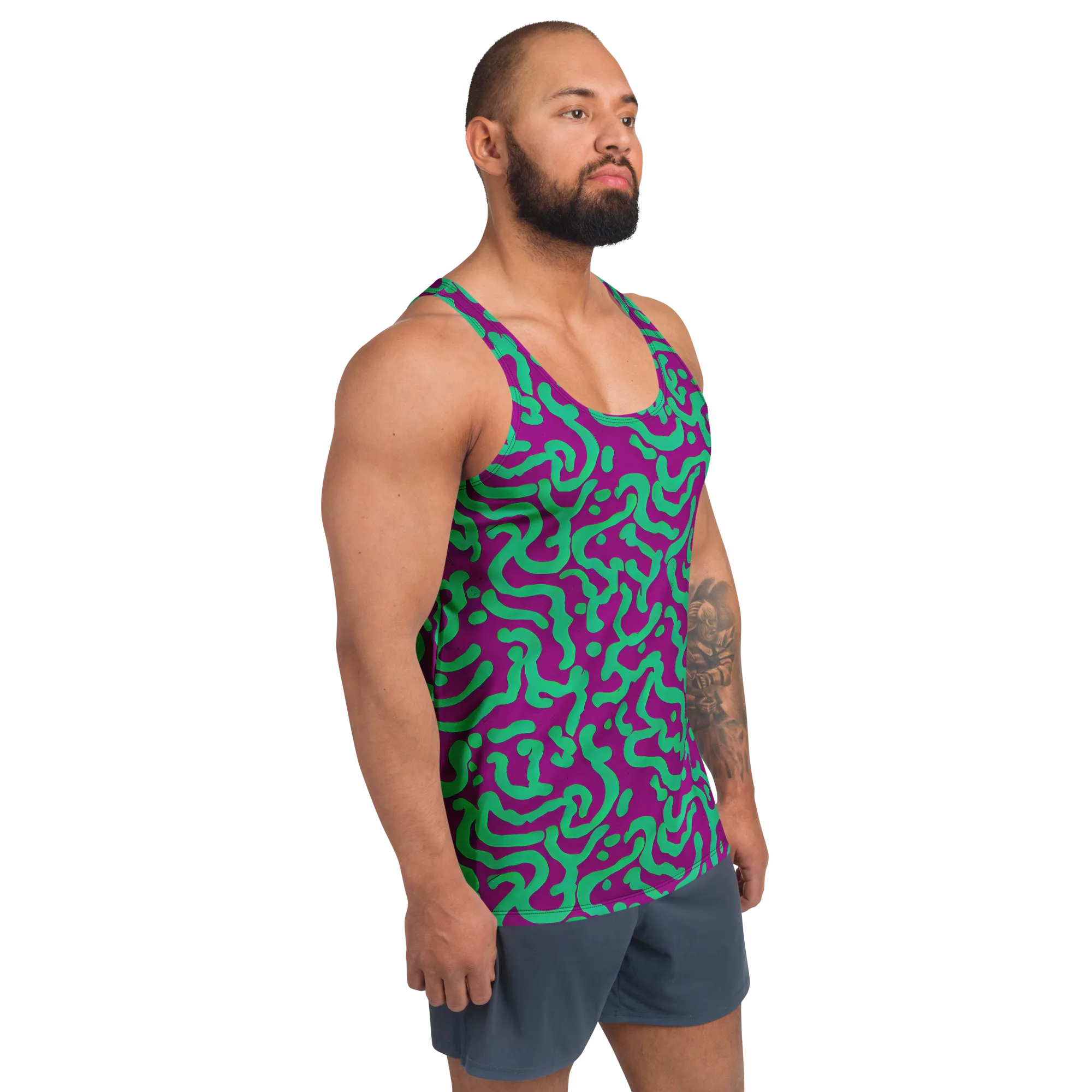 Ultraviolet Drift on Men's Tank Top — Right Front