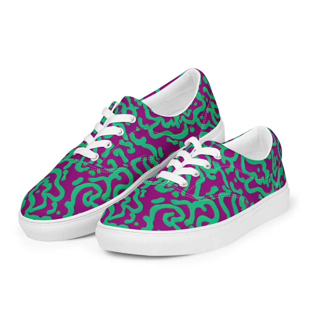 Ultraviolet Drift on Men's Lace-Up Canvas Shoes — Left Front