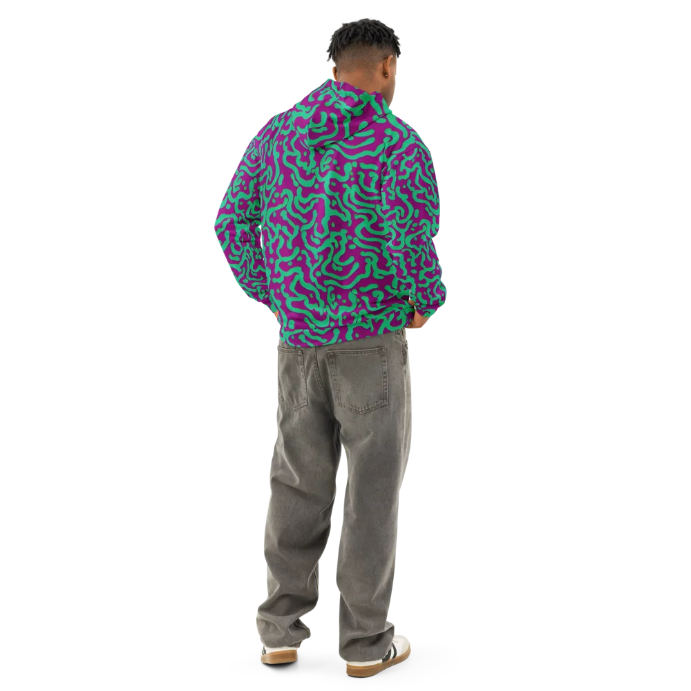 Ultraviolet Drift on Cotton Hoodie — Back