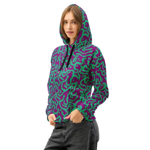 Ultraviolet Drift on a Cotton Hoodie