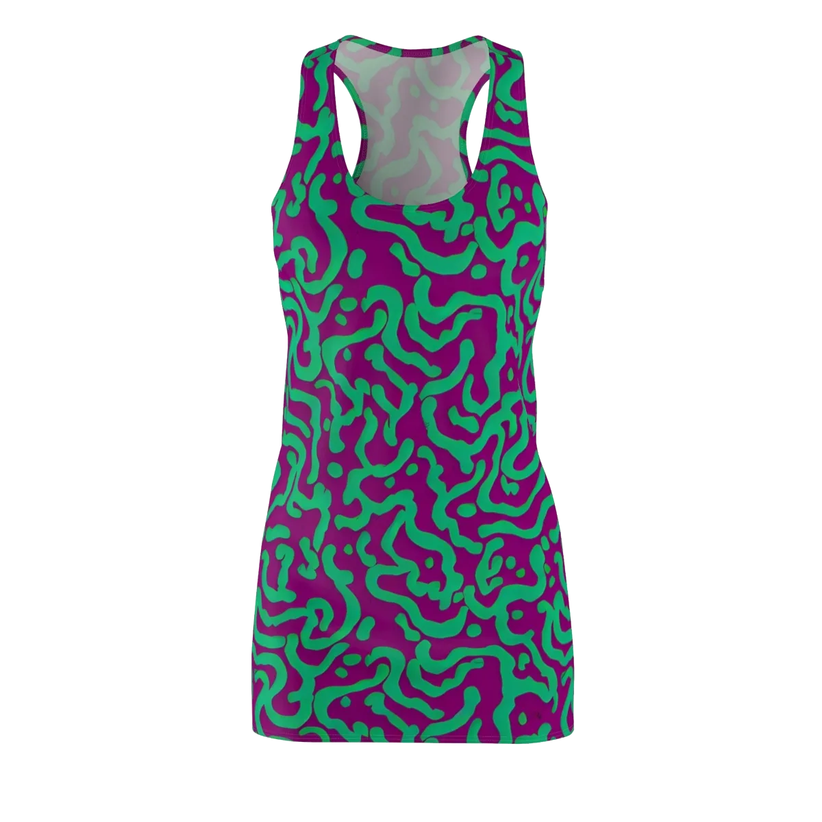 Ultraviolet Drift on Racerback Dress — Front
