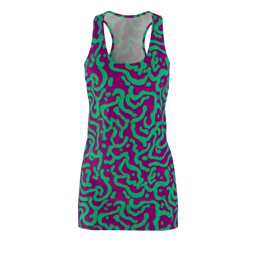 Ultraviolet Drift on a Racerback Dress