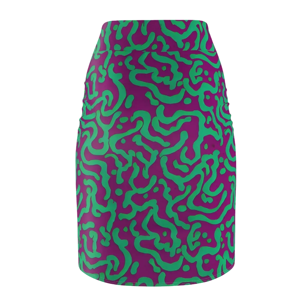 Ultraviolet Drift on Pencil Skirt — Back