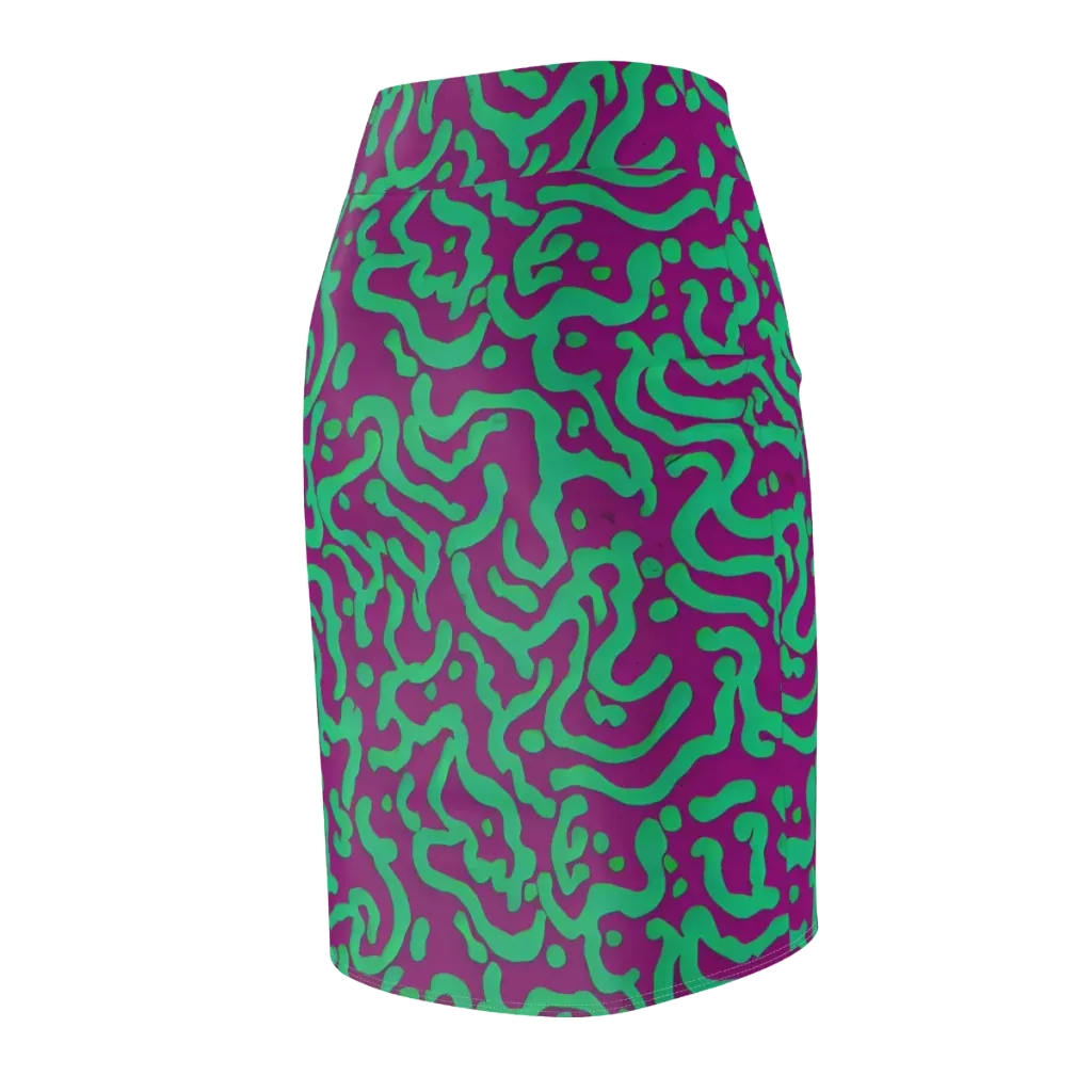 Ultraviolet Drift on Pencil Skirt — Back Side