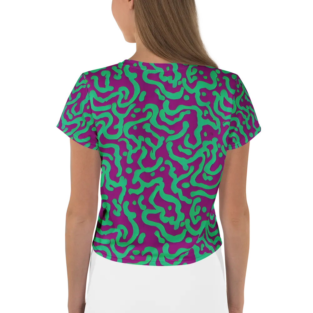 Ultraviolet Drift on Crop Tee — Back
