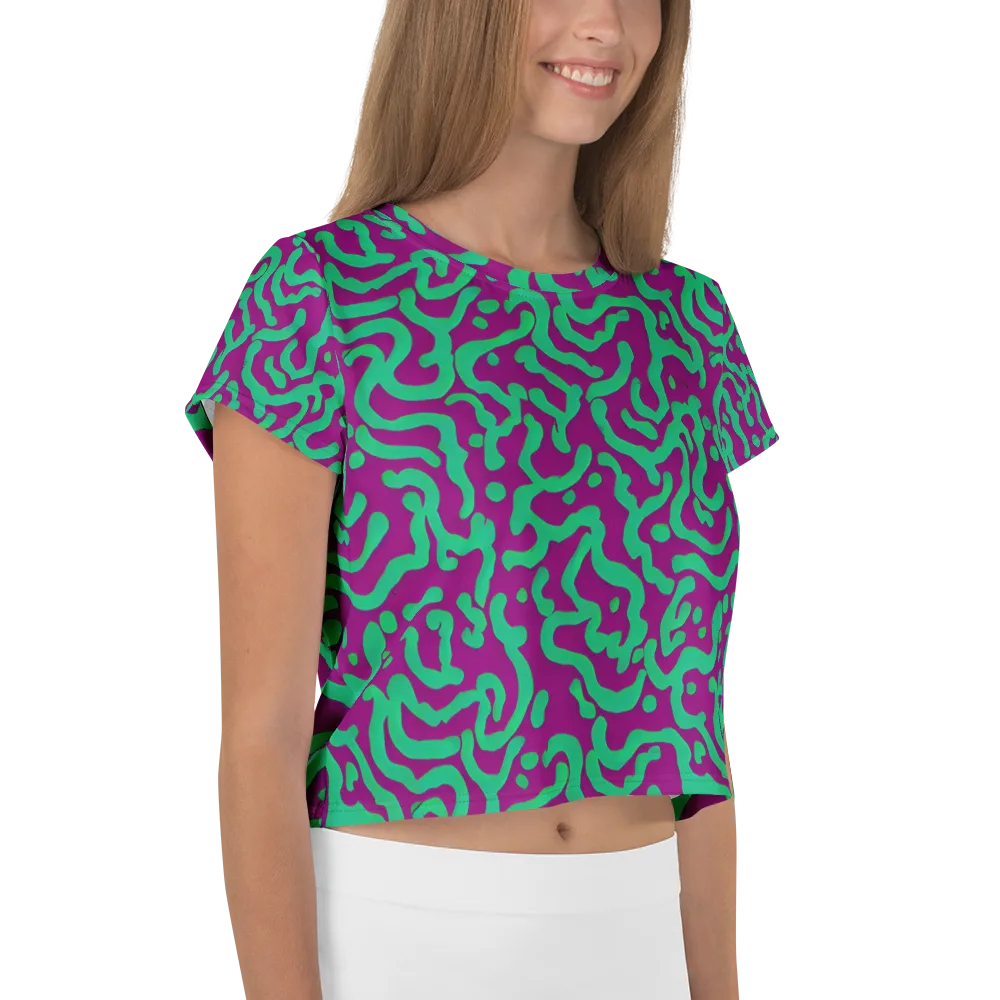 Ultraviolet Drift on Crop Tee — Right