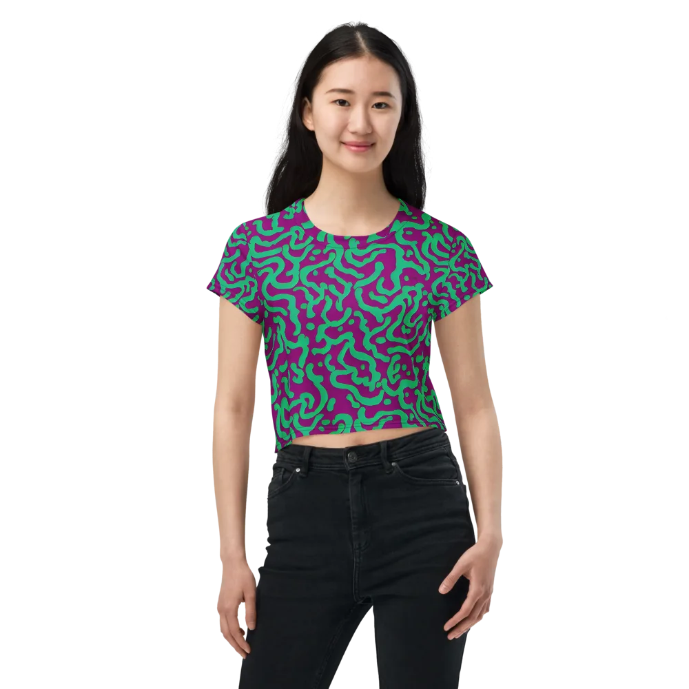 Ultraviolet Drift on Crop Tee — Front