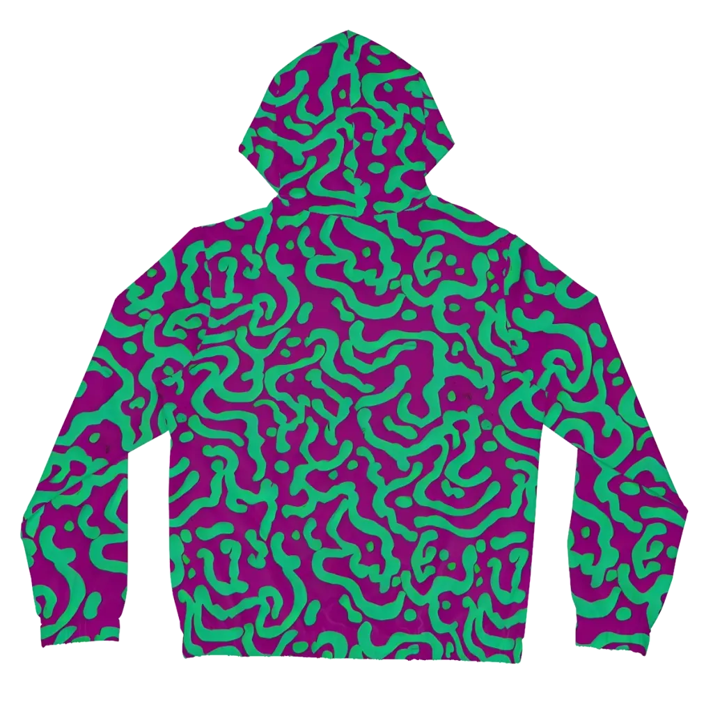 Ultraviolet Drift on Women's Full-Zip Hoodie — Back