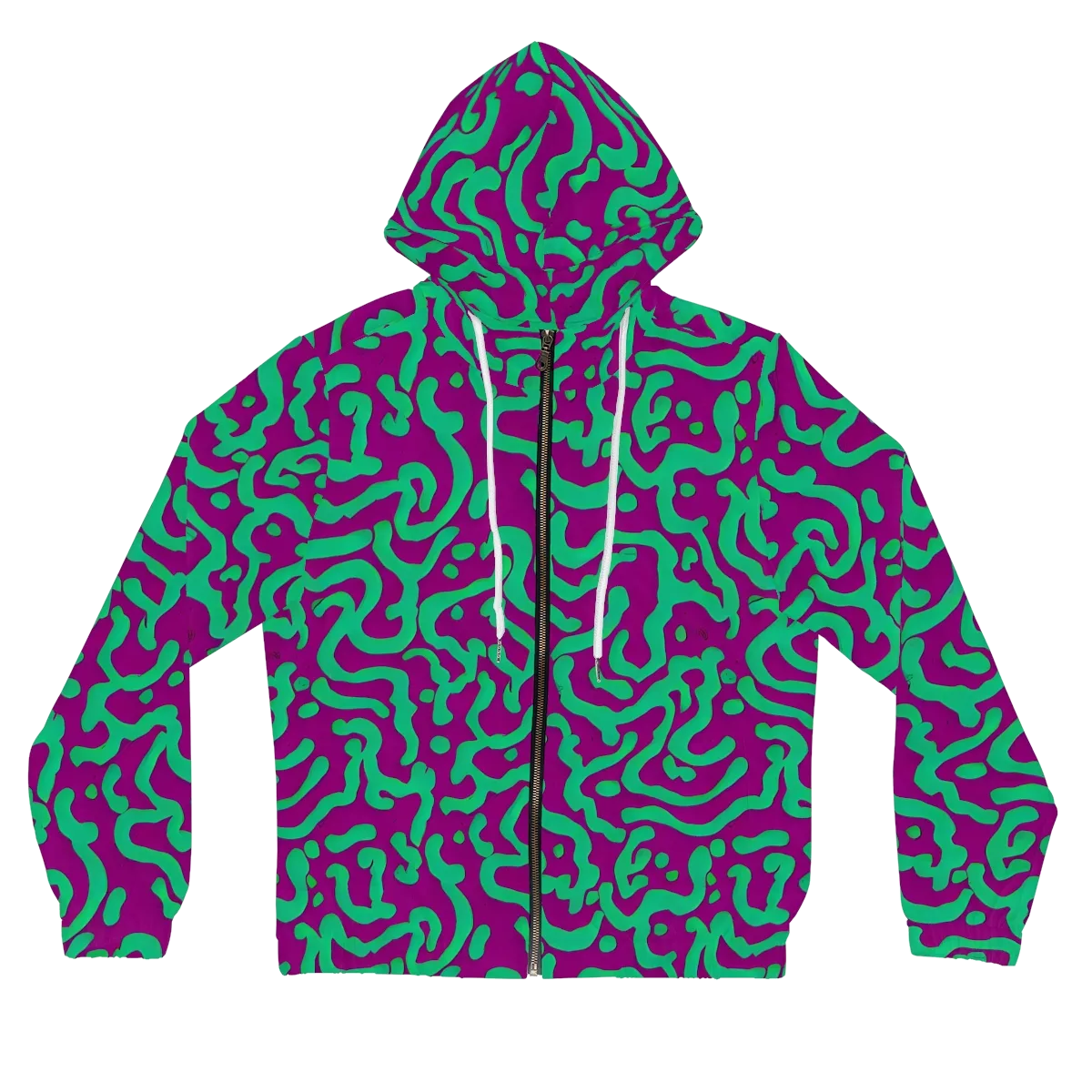 Ultraviolet Drift on Women's Full-Zip Hoodie — Front