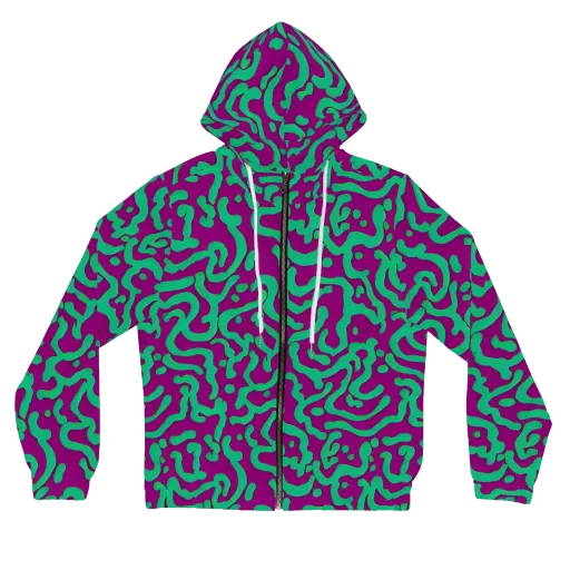 Ultraviolet Drift on a Women's Full-Zip Hoodie