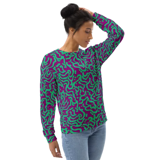 Ultraviolet Drift on a Sweatshirt