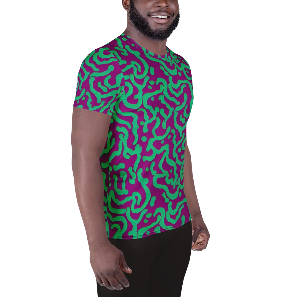 Ultraviolet Drift on Men's Athletic T-Shirt — Right